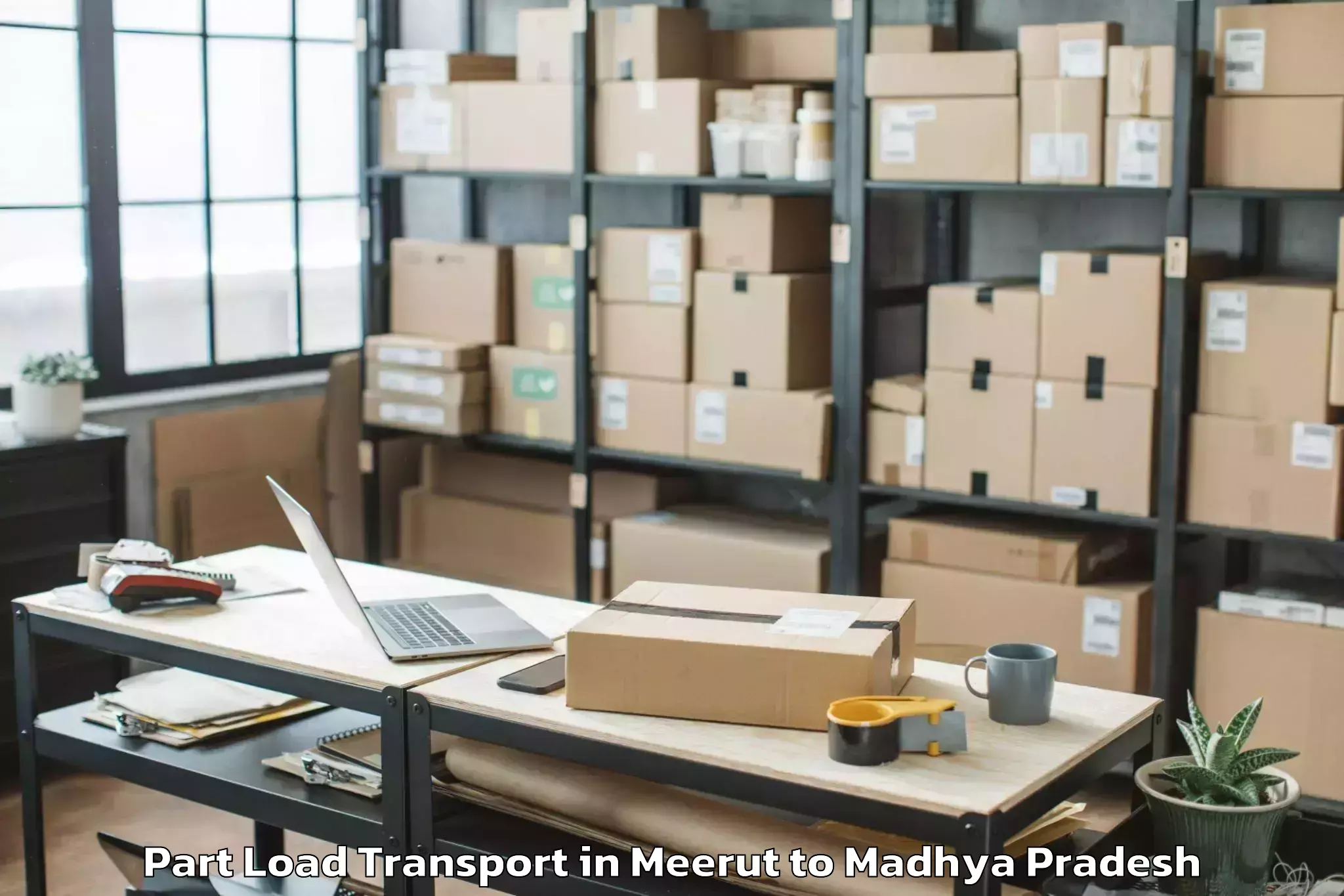 Top Meerut to Harsud Part Load Transport Available